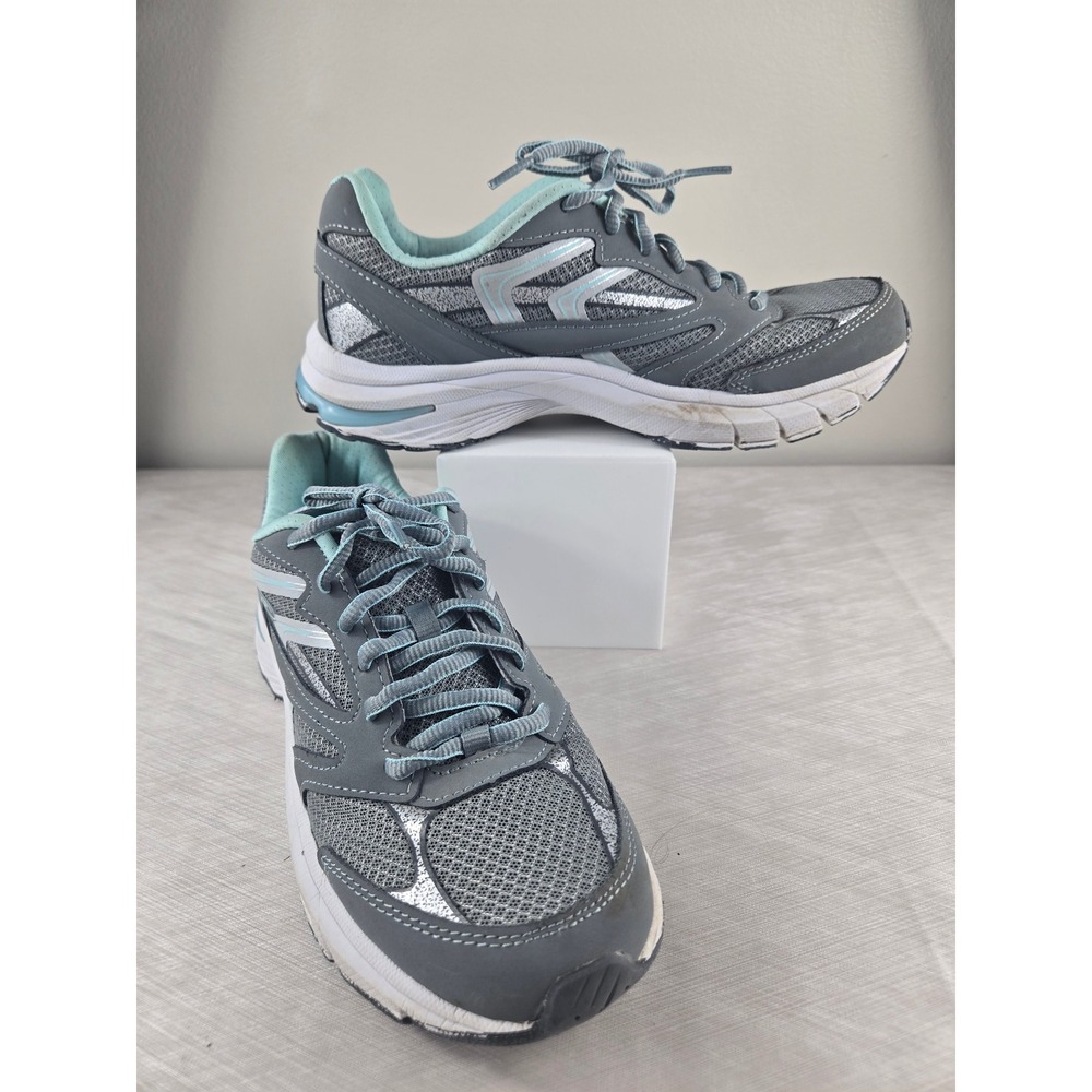 Dr Scholls Gel Cushion Womens 7.5W Grey Blue Athletic Walking Shoes WMDR47BR001